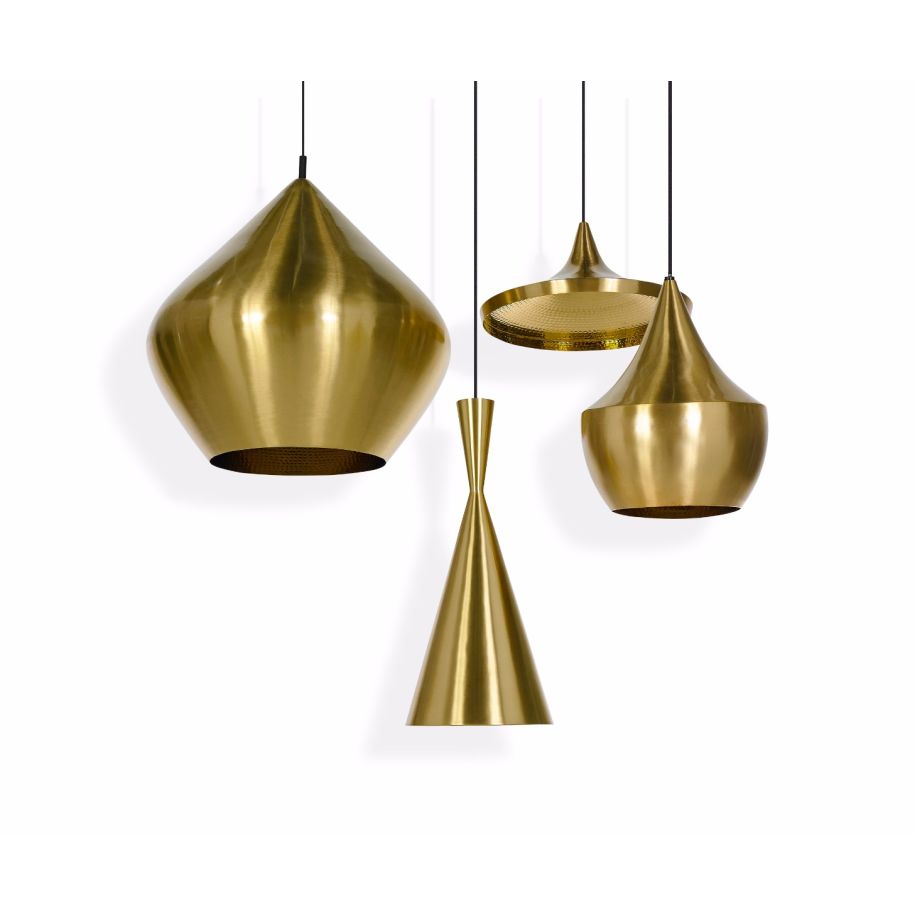 Zlatá závesná lampa BEAT