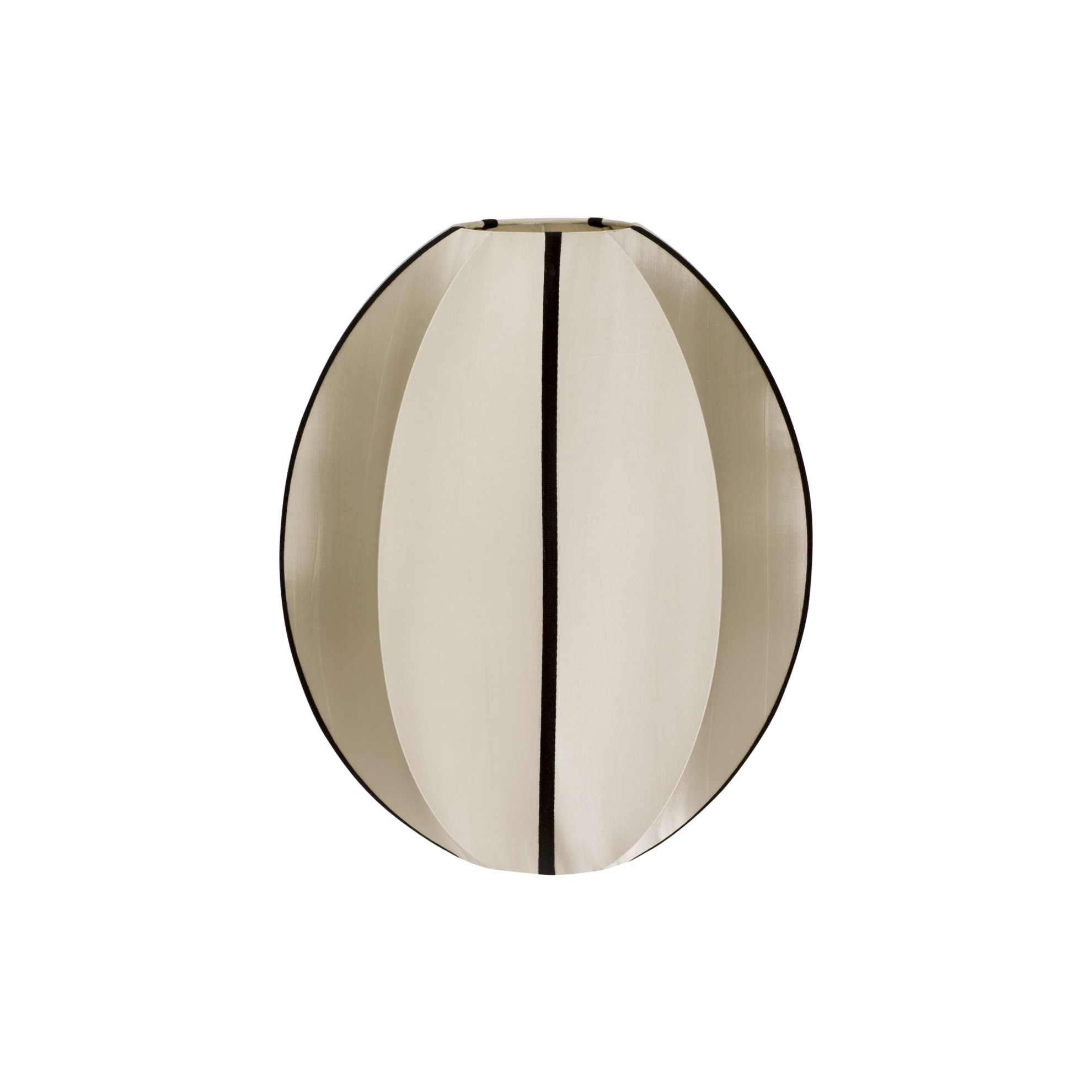 Béžový OVAL lampáš s čiernym