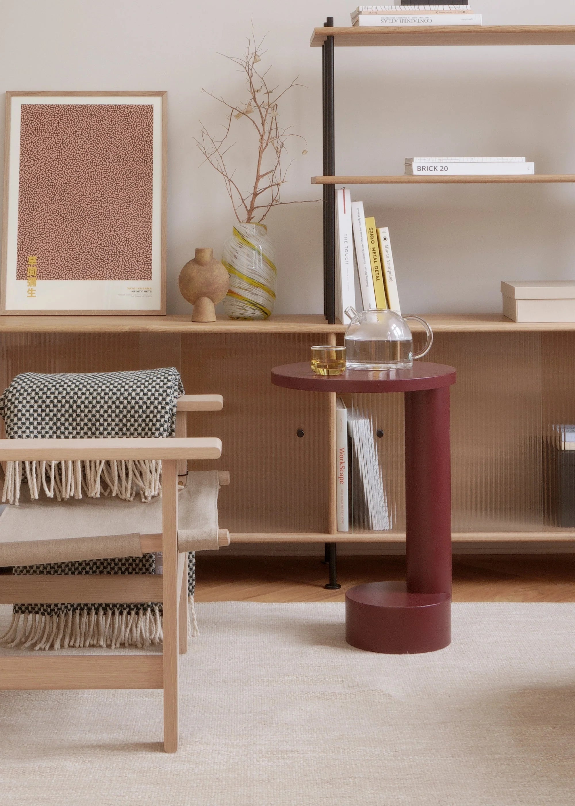 BOLD Burgundy Side Table