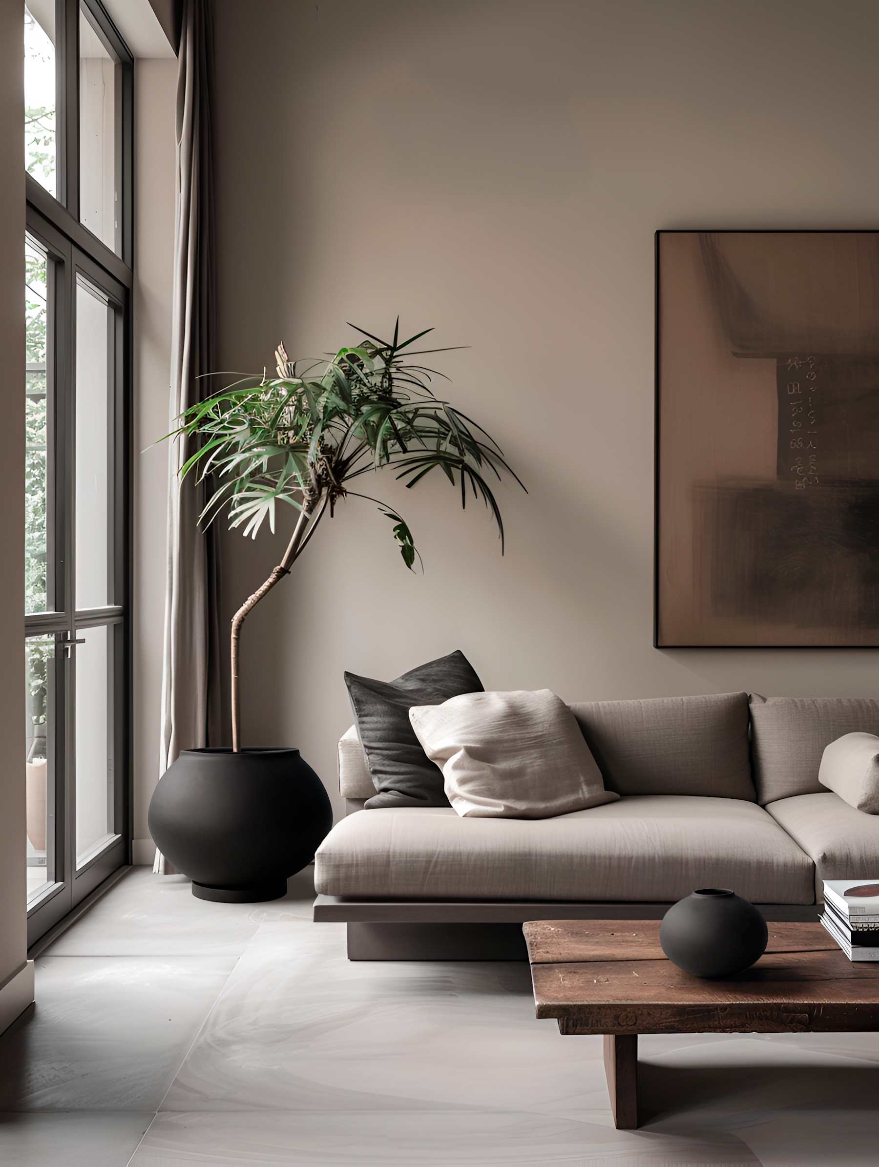 Váza SUNAO FAT čierna