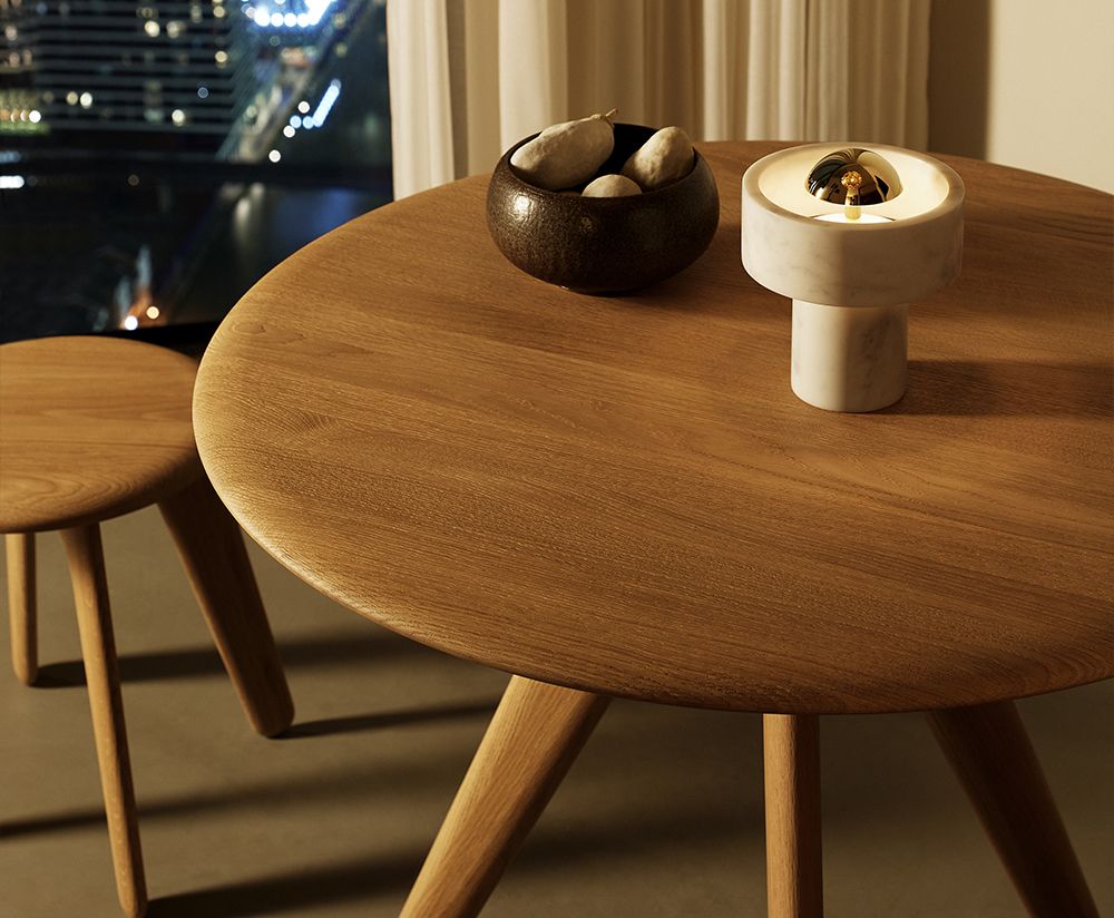 Stolička SLAB z dubového dreva