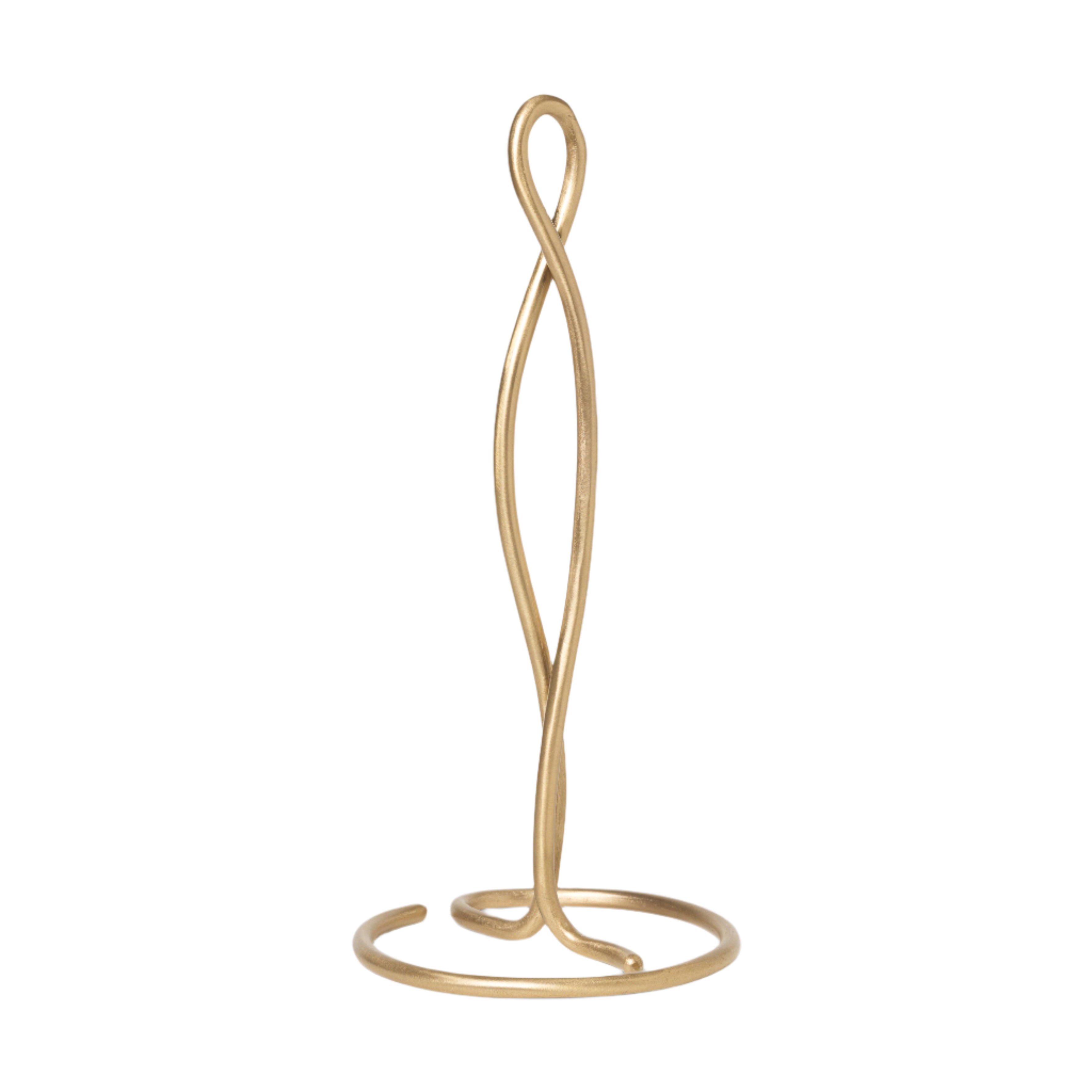 CURVATURE brass kitchen towel holder
