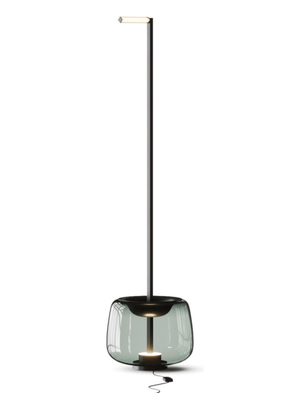 Stojaca lampa DOUBLE lesklé sklo