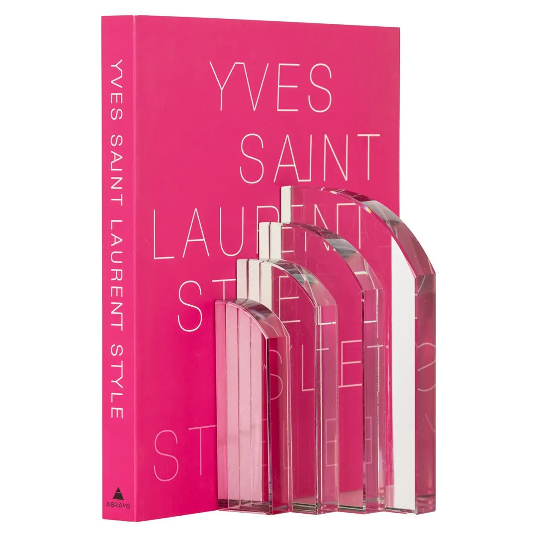 Podpora na knihy ALISSIA ružové sklo