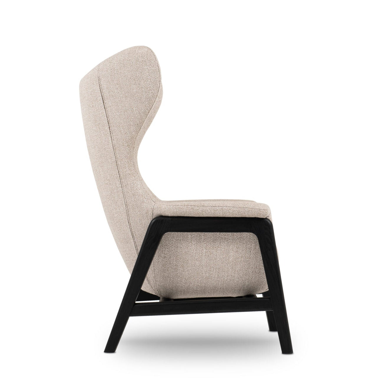 Fotel BUTTERFLY čalúnený s drevenou základňou