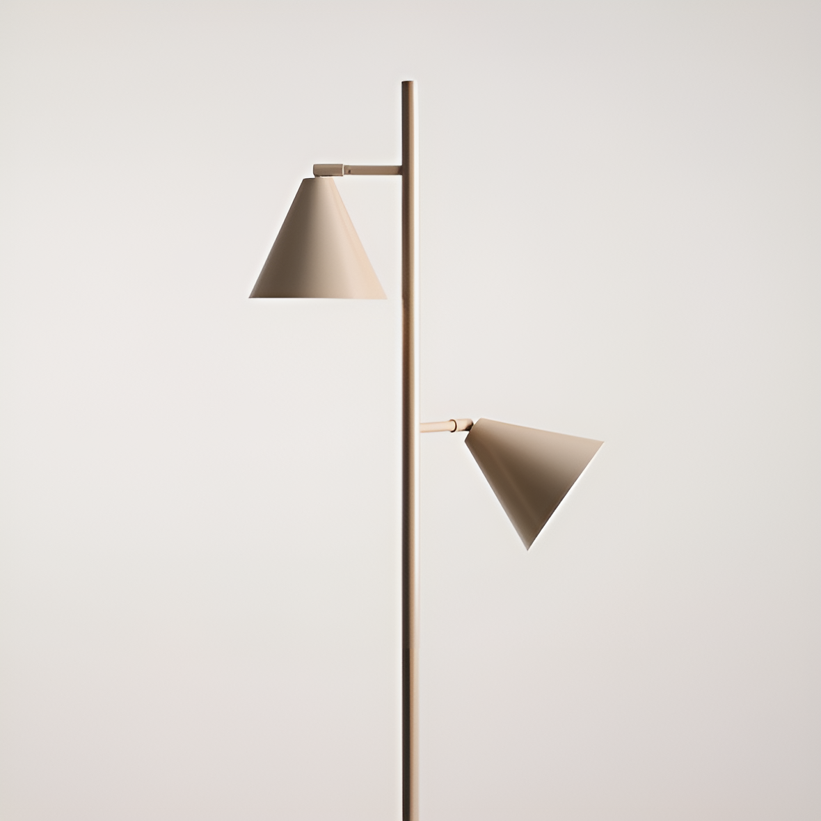 Duo beige forms floor lamp