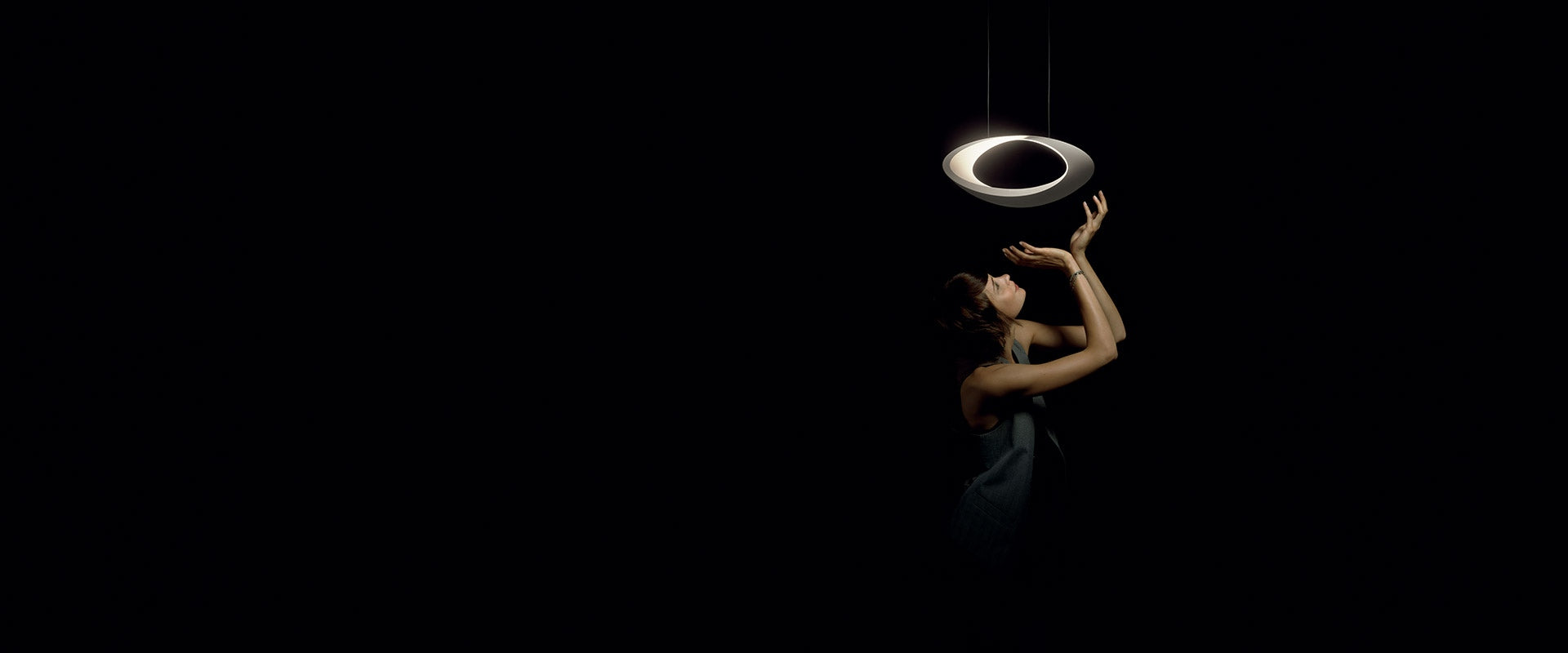 Závesná lampa CABILDO biela