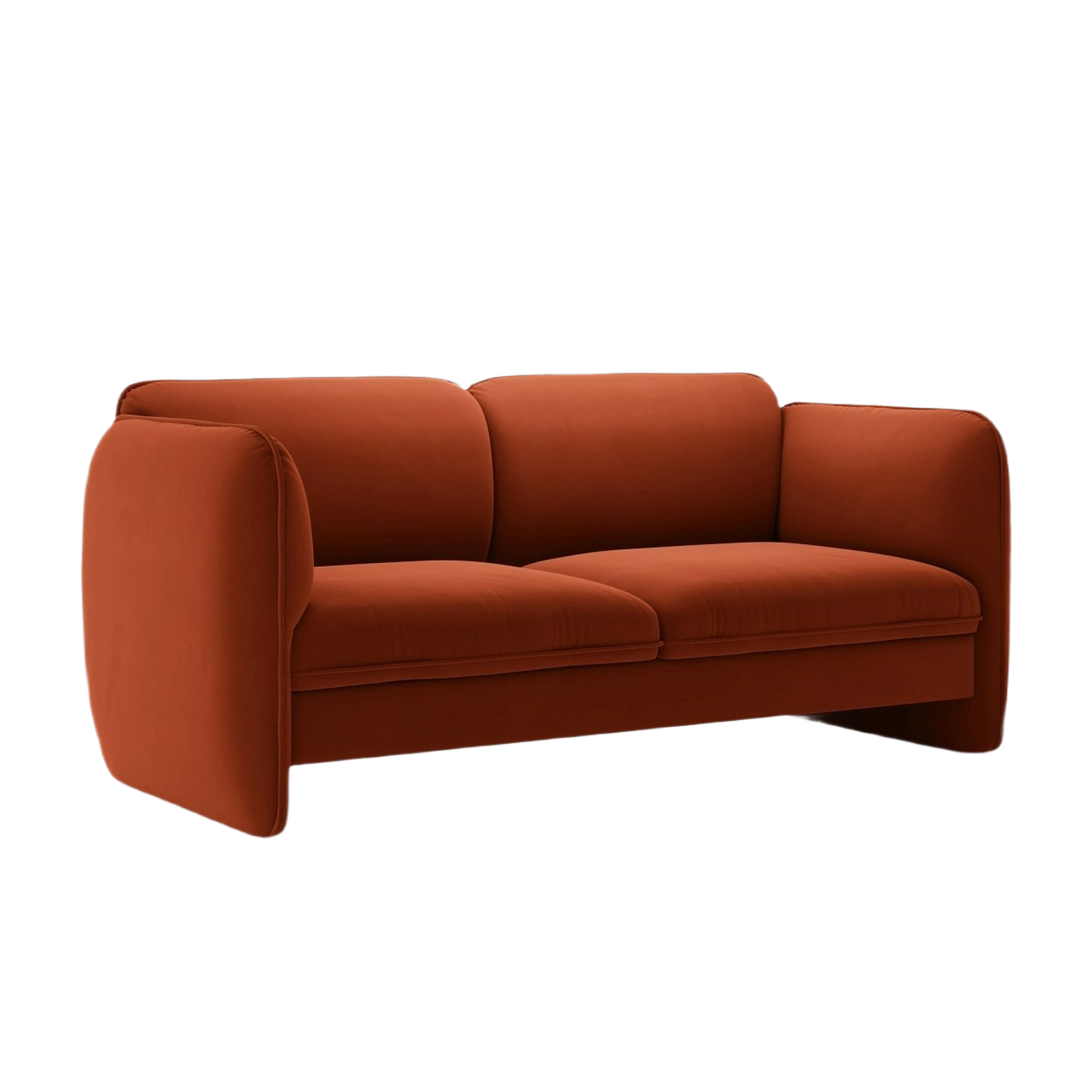 Velvet 2-Seater Sofa GEORGIA Chestnut