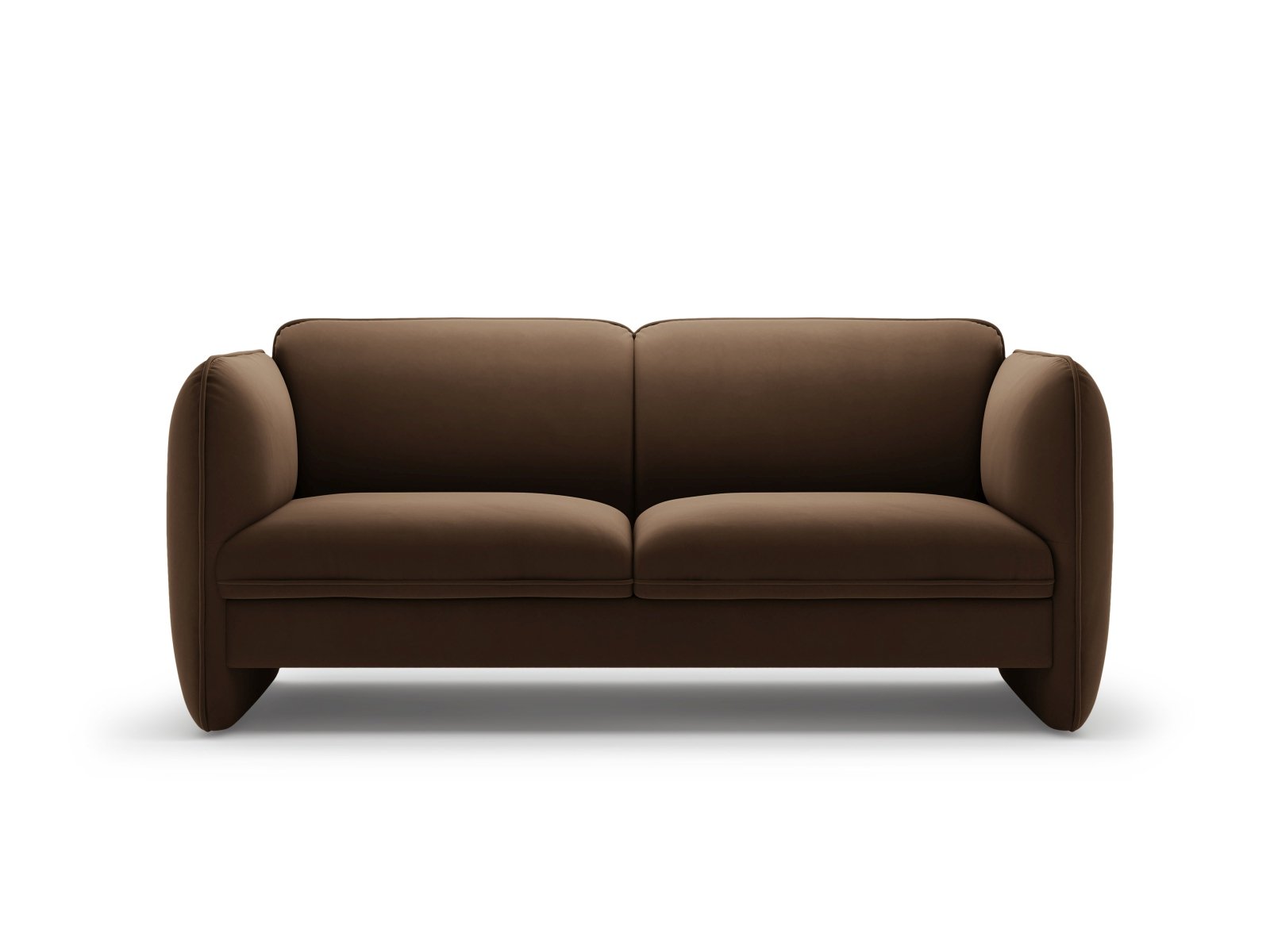 Sofa zamatová 2-osobová GEORGIA čokoládová