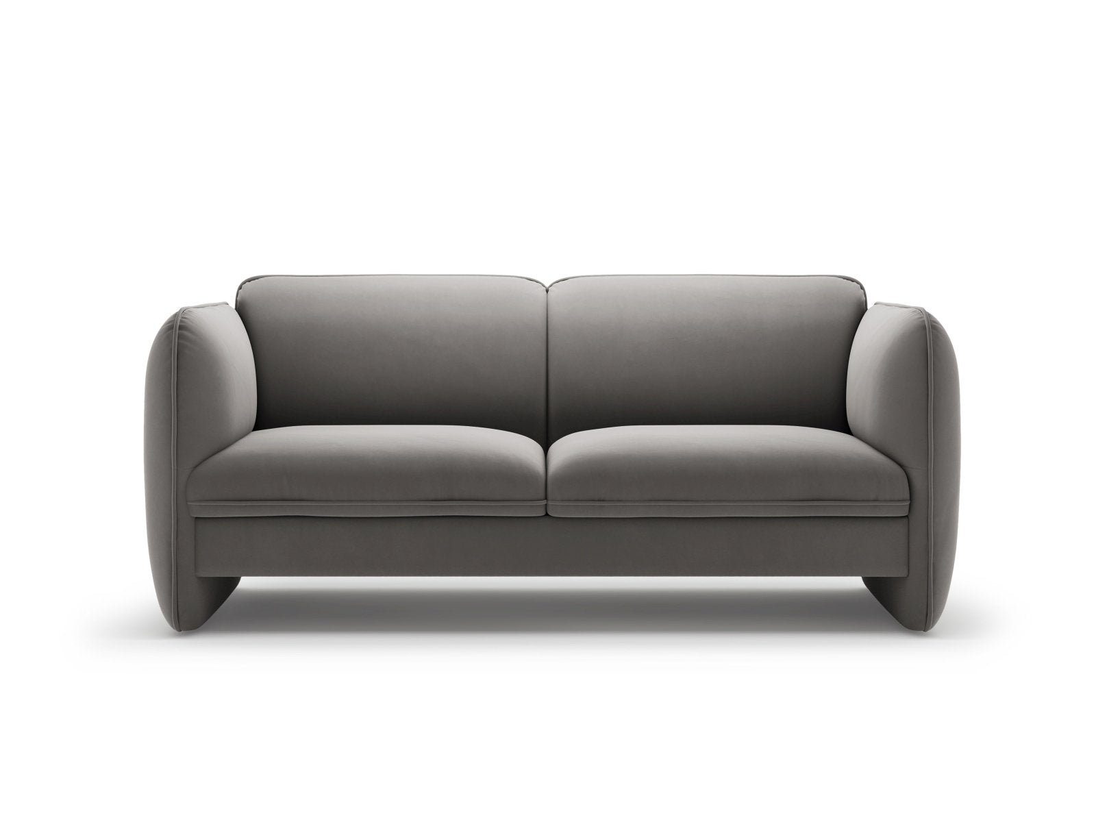 Velvet 2-Seater Sofa GEORGIA Dark Gray