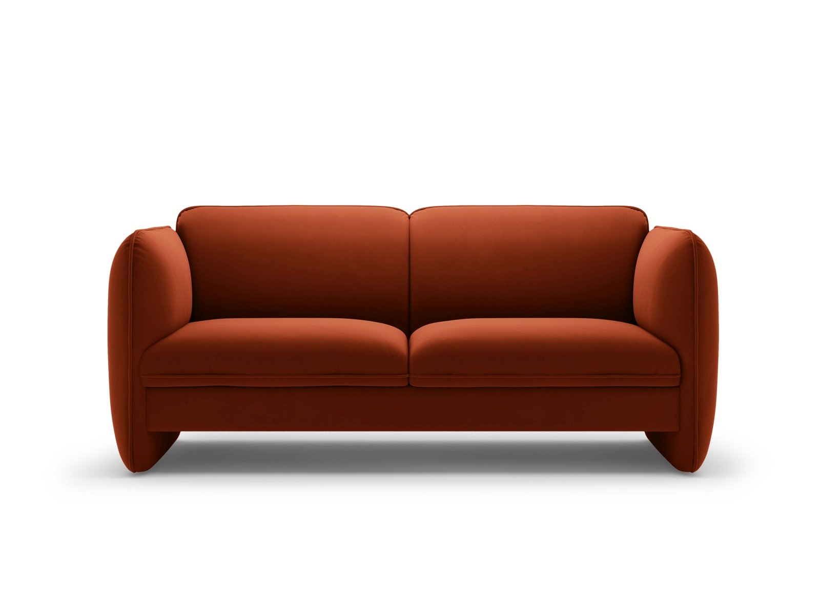 Velvet 2-Seater Sofa GEORGIA Chestnut