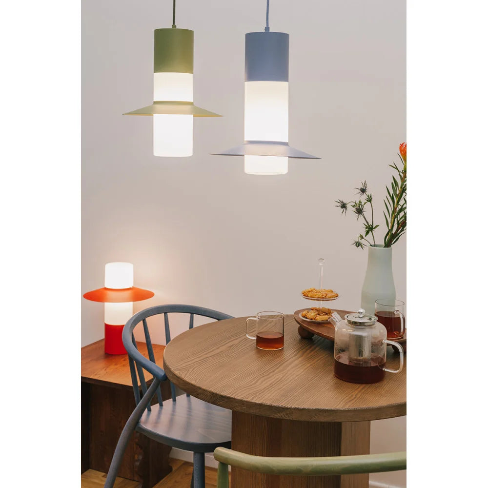 Stolná lampa CAPONIO olivová