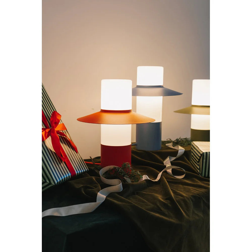 Stolná lampa CAPONIO olivová