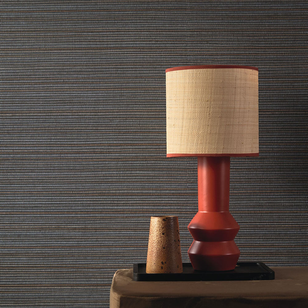 Štruktúrovaná tapeta napodobňujúca rastlinné plátno PANDAN - OCRE zlatá