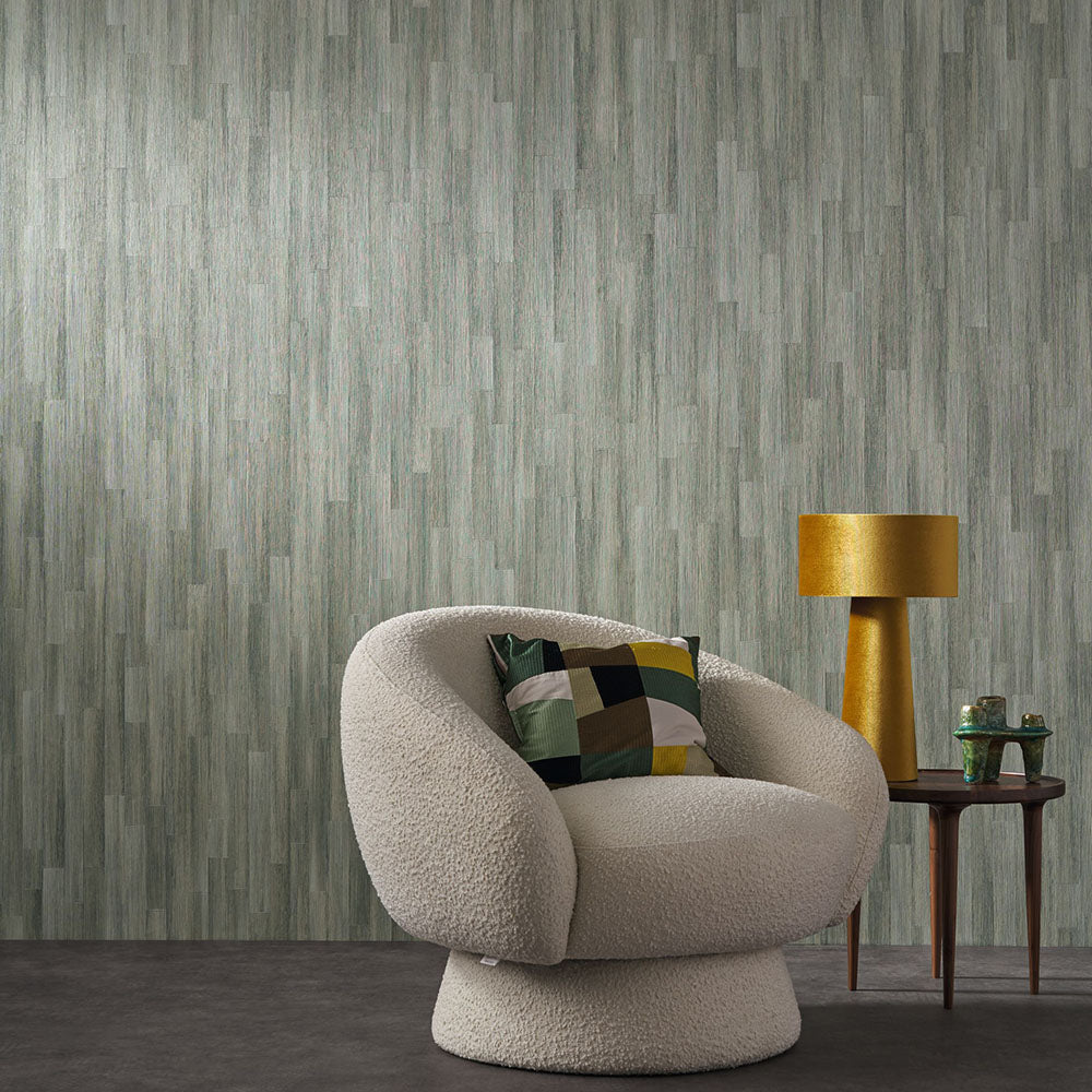 Tapeta so štruktúrou napodobňujúcou drevené dosky SAPELLI - TMAVO MODRÁ