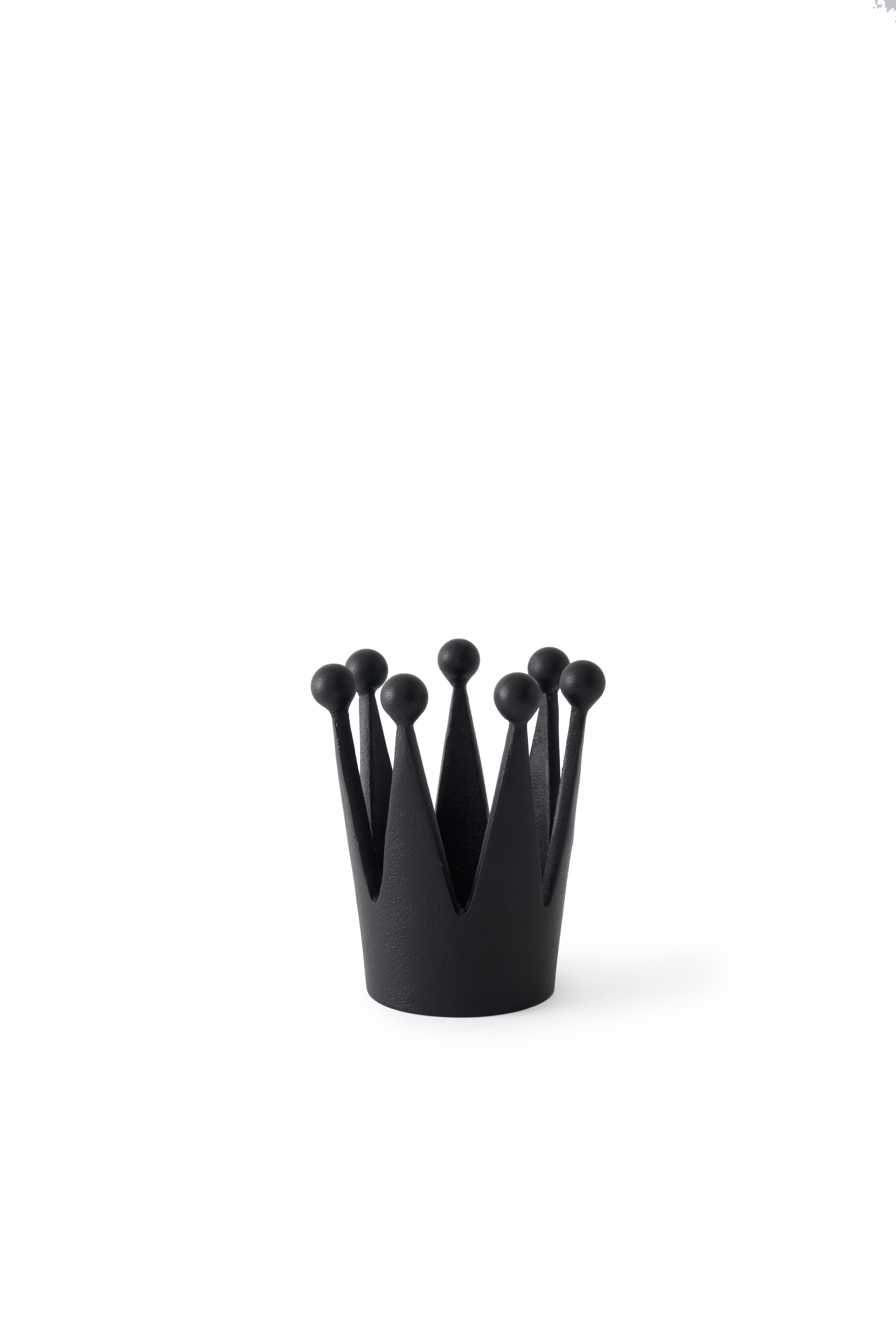 Dekorácia CAST CROWN čierna
