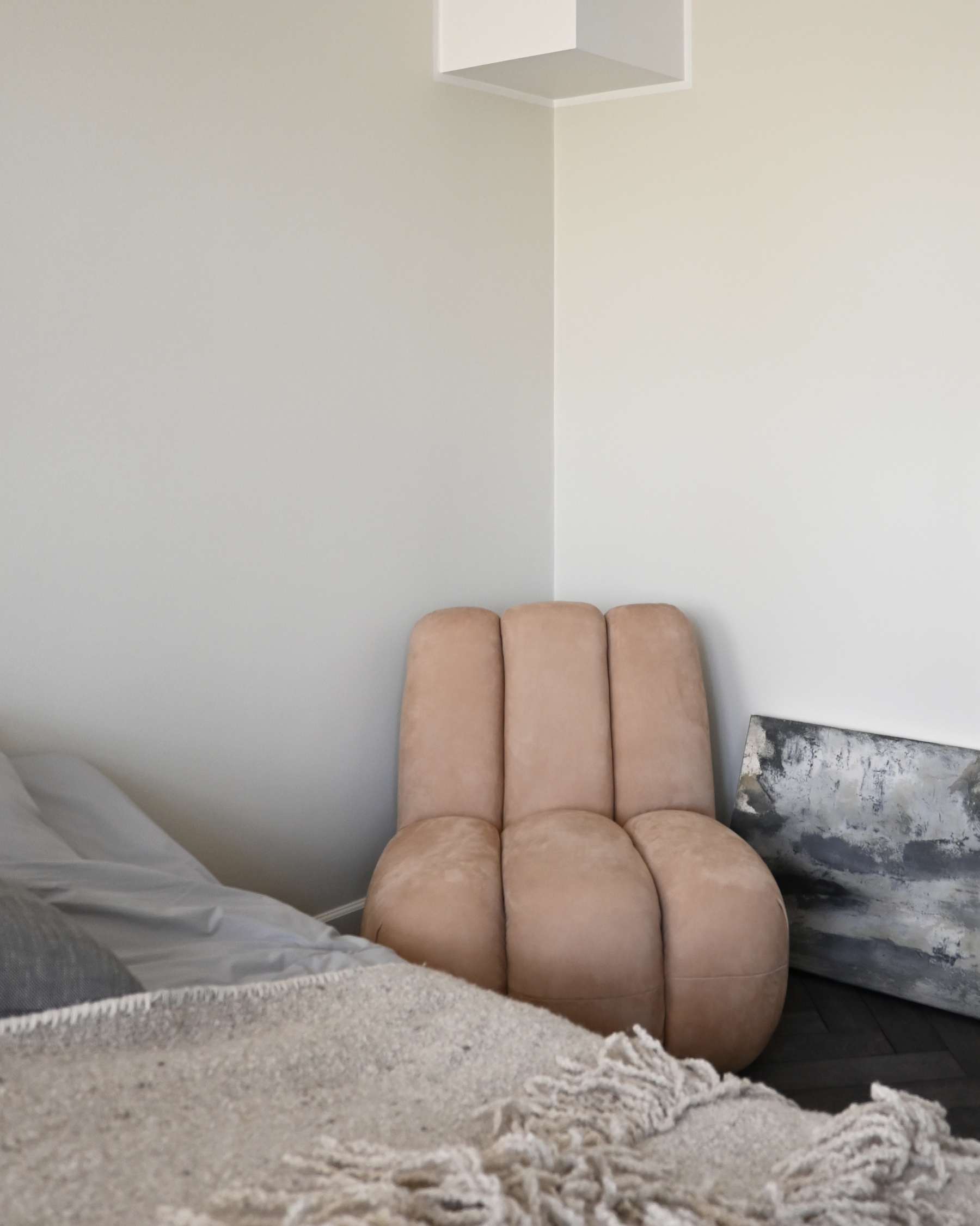 TOE Armchair Beige Nubuck Leather