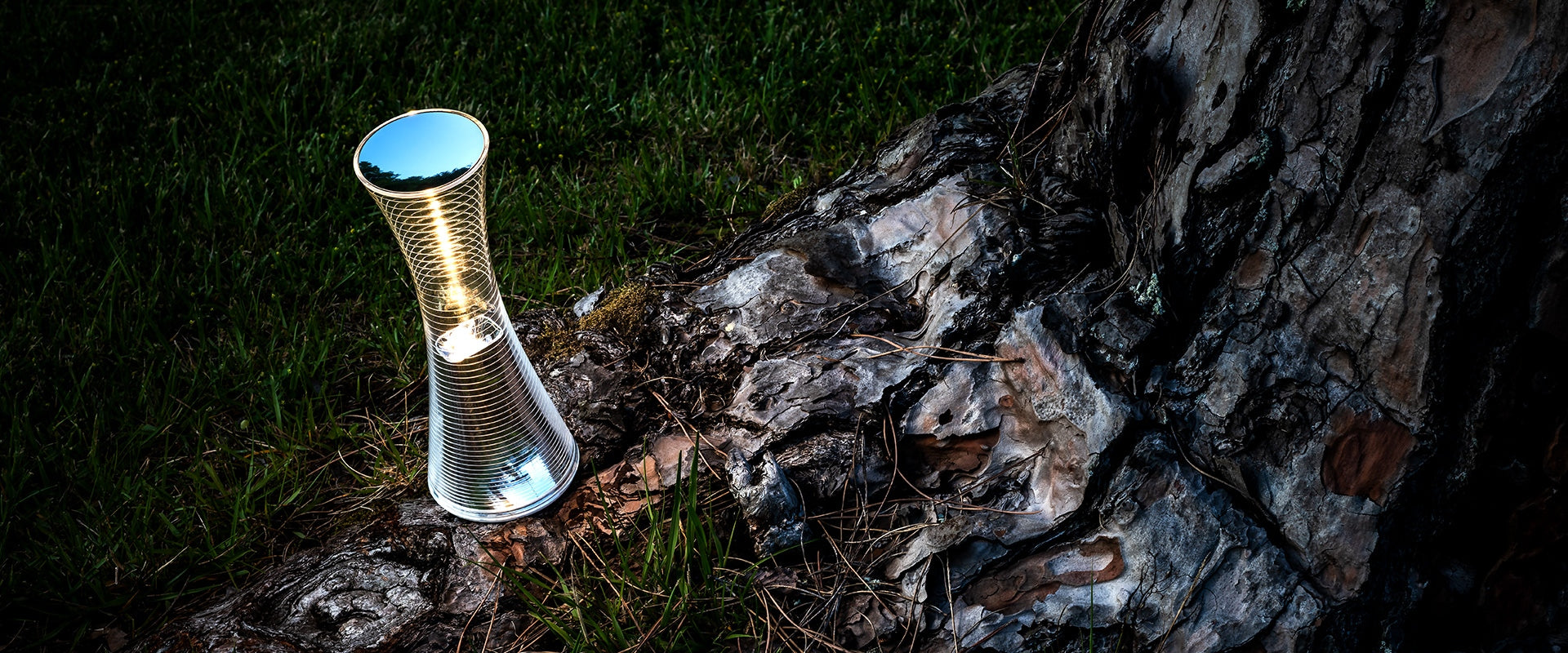 Prenosná lampa COMR TOGETHER priehľadná so strieborným detailom