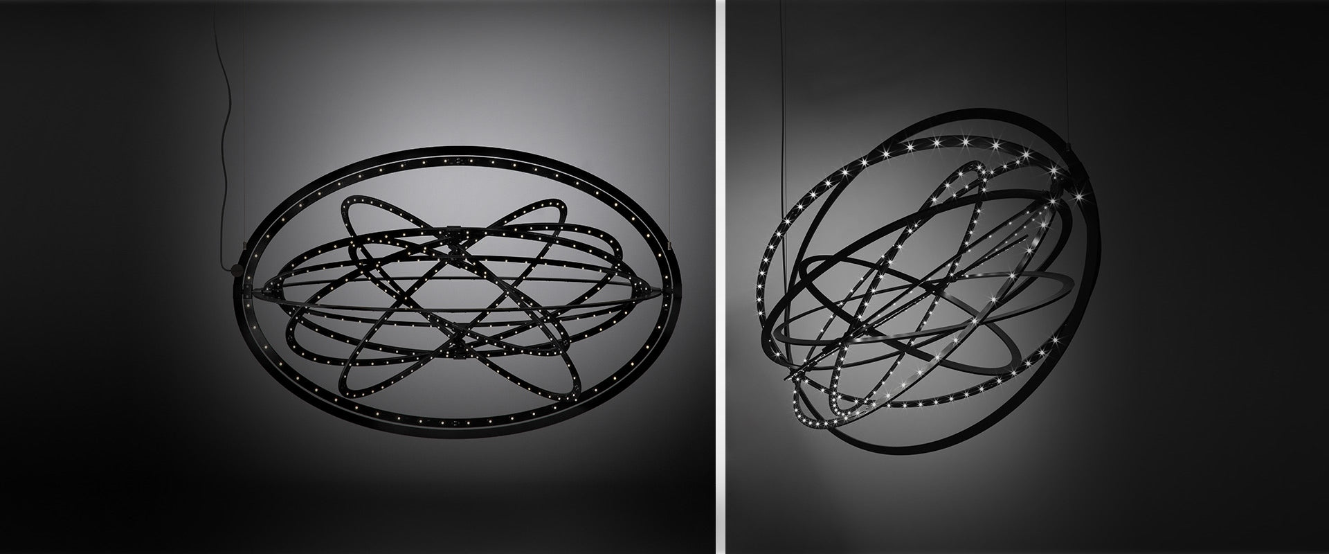 Závesná lampa COPERNICO čierna