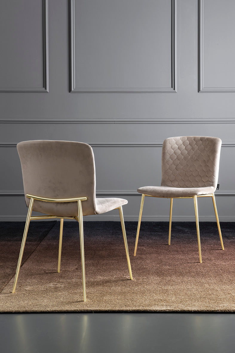 LOVE upholstered chair with a black base