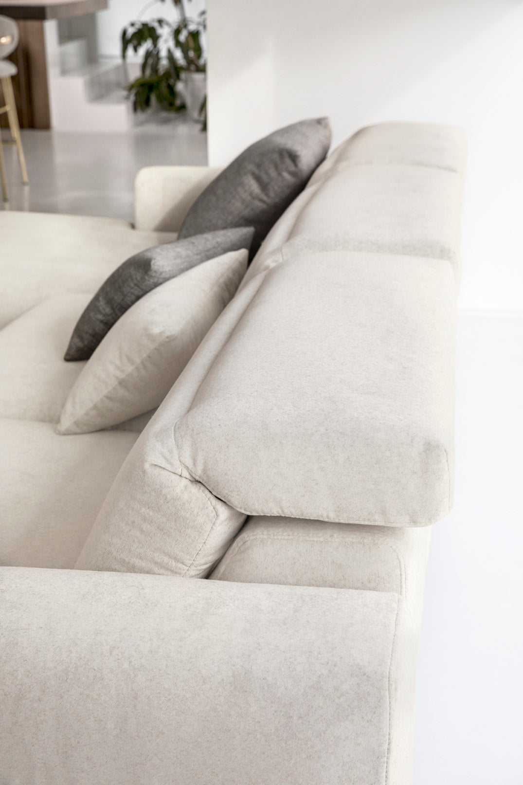 Left-sided corner sofa NORMA upholstered