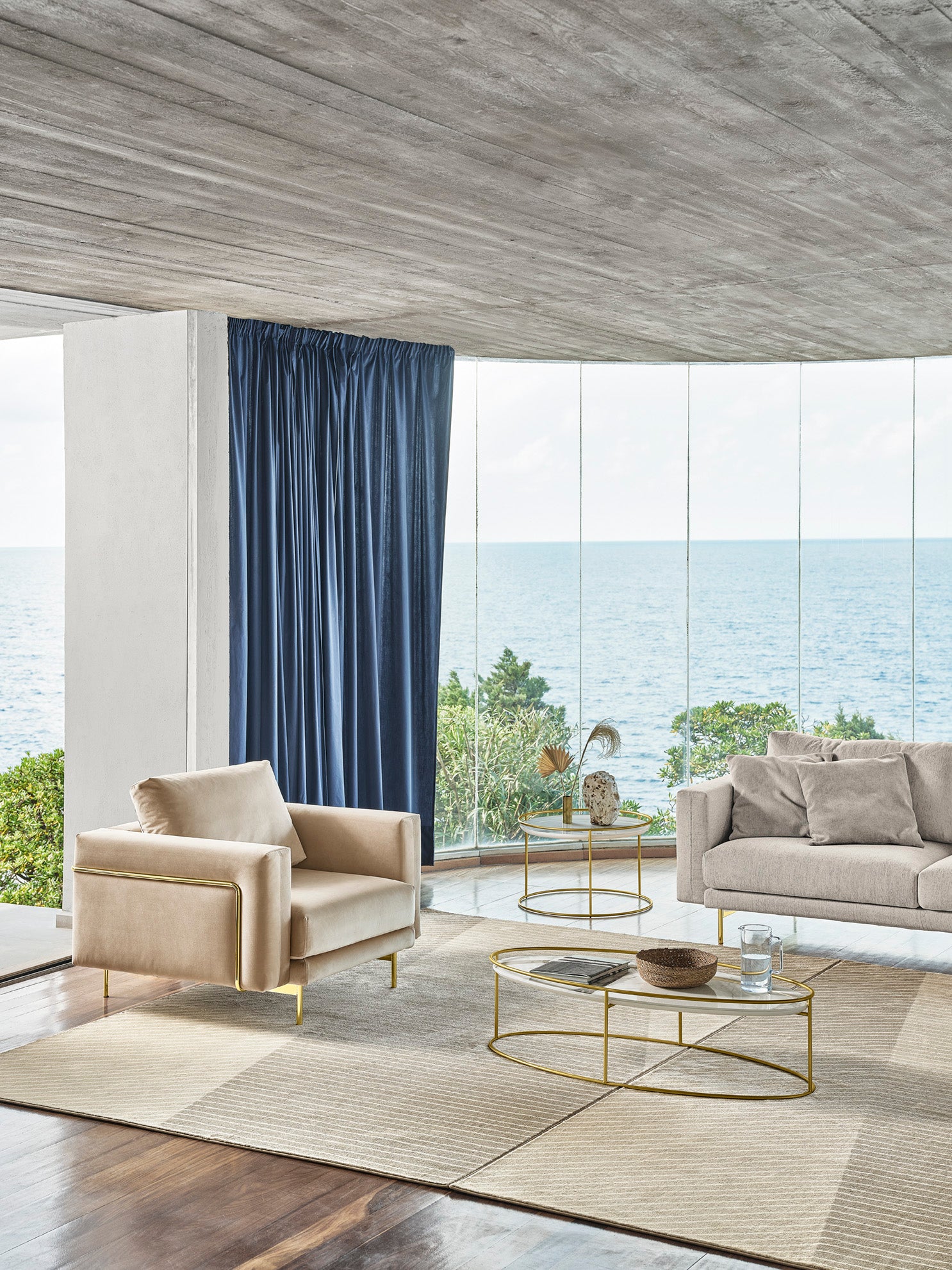 ROD MAXI Upholstered 3-Seater Sofa