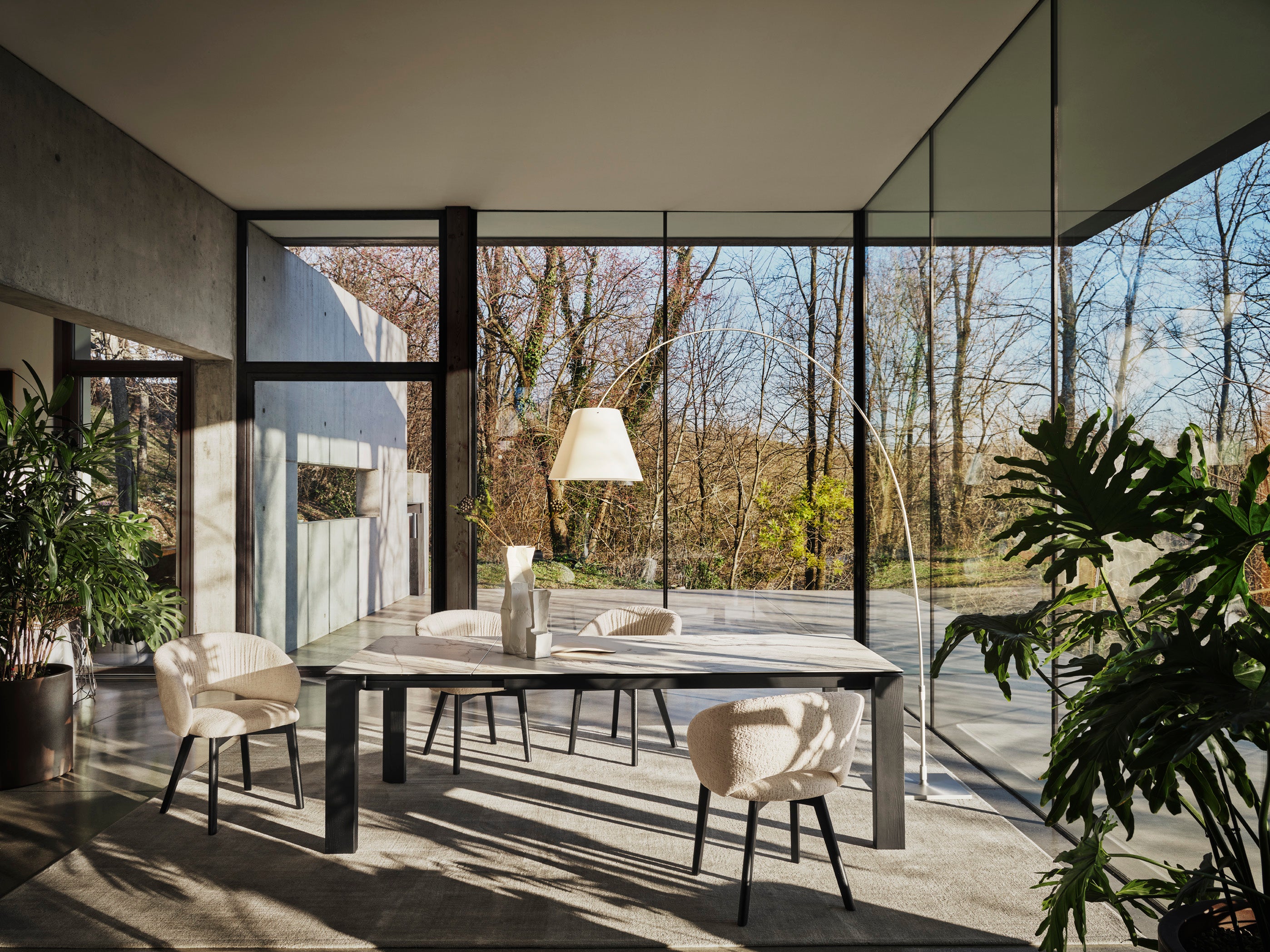 Upholstered ANIME Chair with Walnut Base