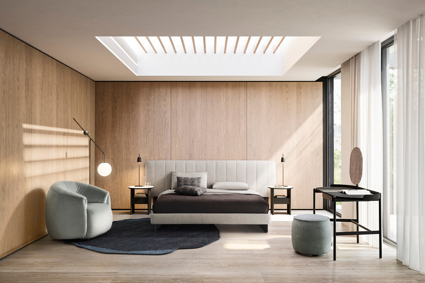 Otočný kreslo HAVEN čalúnené