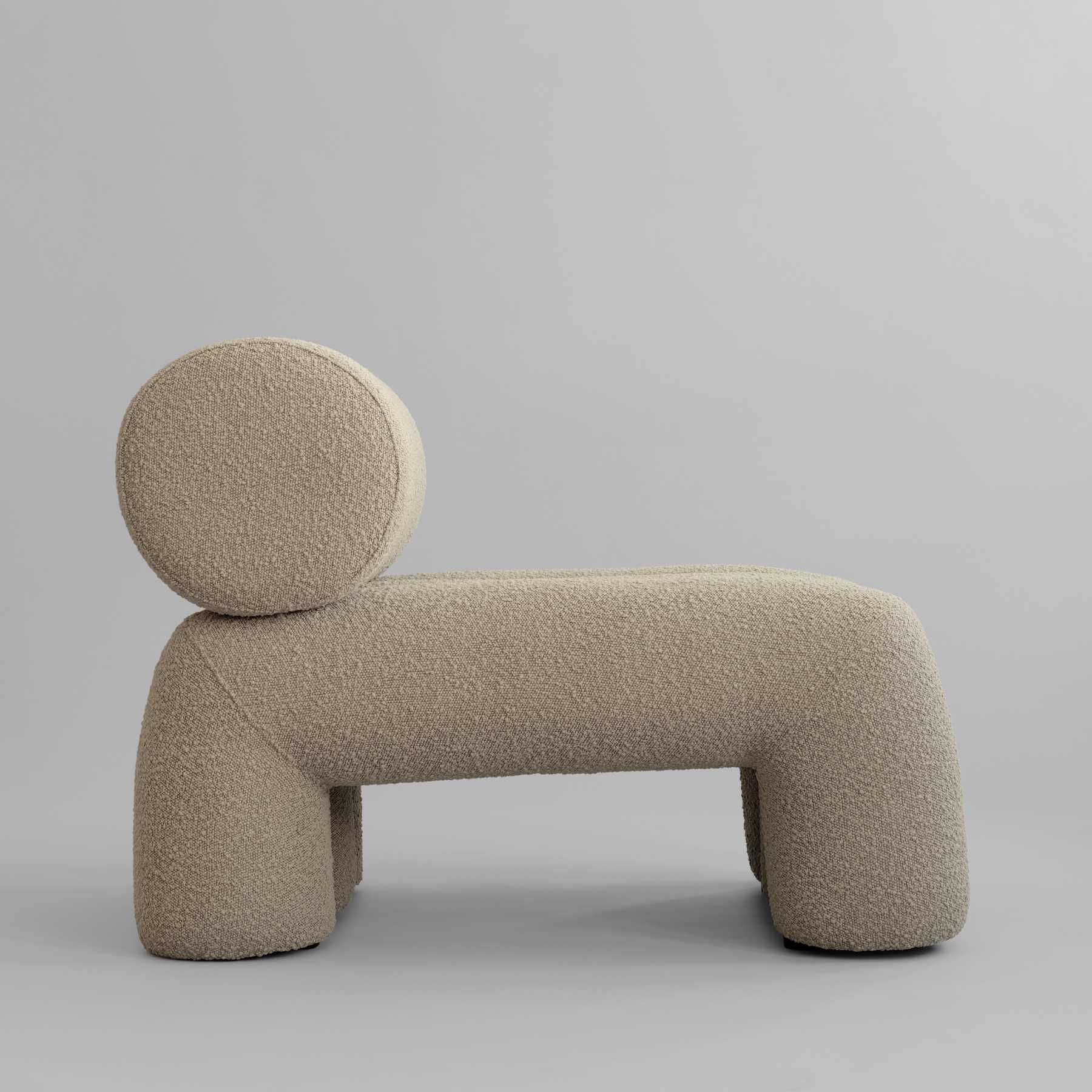 Fotel FOKU pieskový boucle