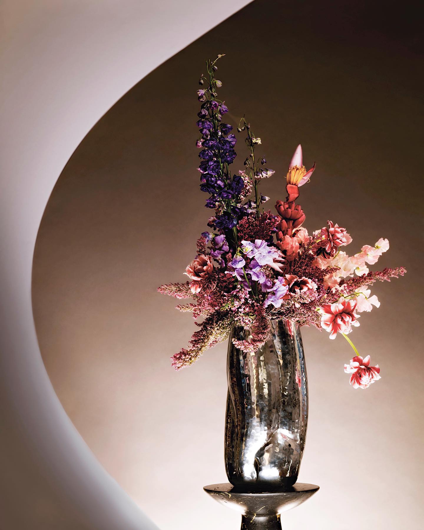 Váza CLOUD TALL strieborná