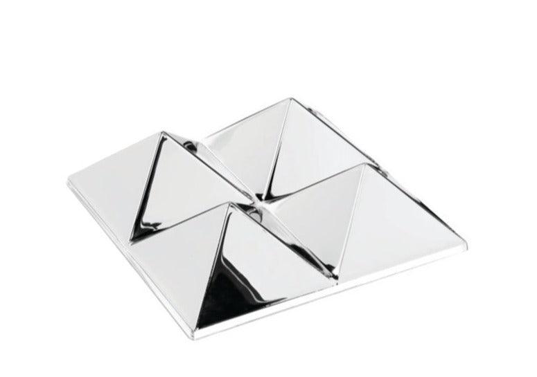 Dekoracja ścienna MIRROR SCULPTURES srebrny Verpan H:14.5 x 48 x 48 cm Eye on Design