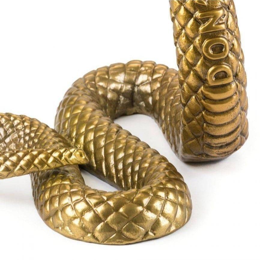 Dekoracja WUNDERKAMMER SNAKE złoty Seletti Eye on Design