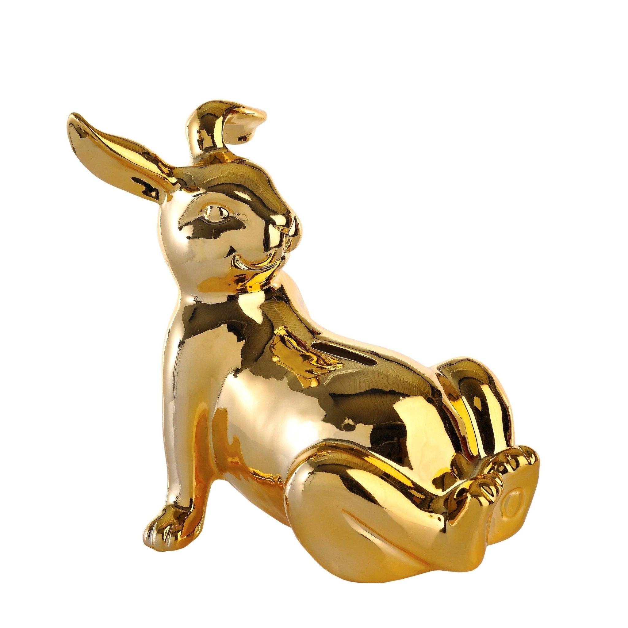 Dekoracyjna skarbonka BUNNY BELLY złoty Pols Potten Eye on Design