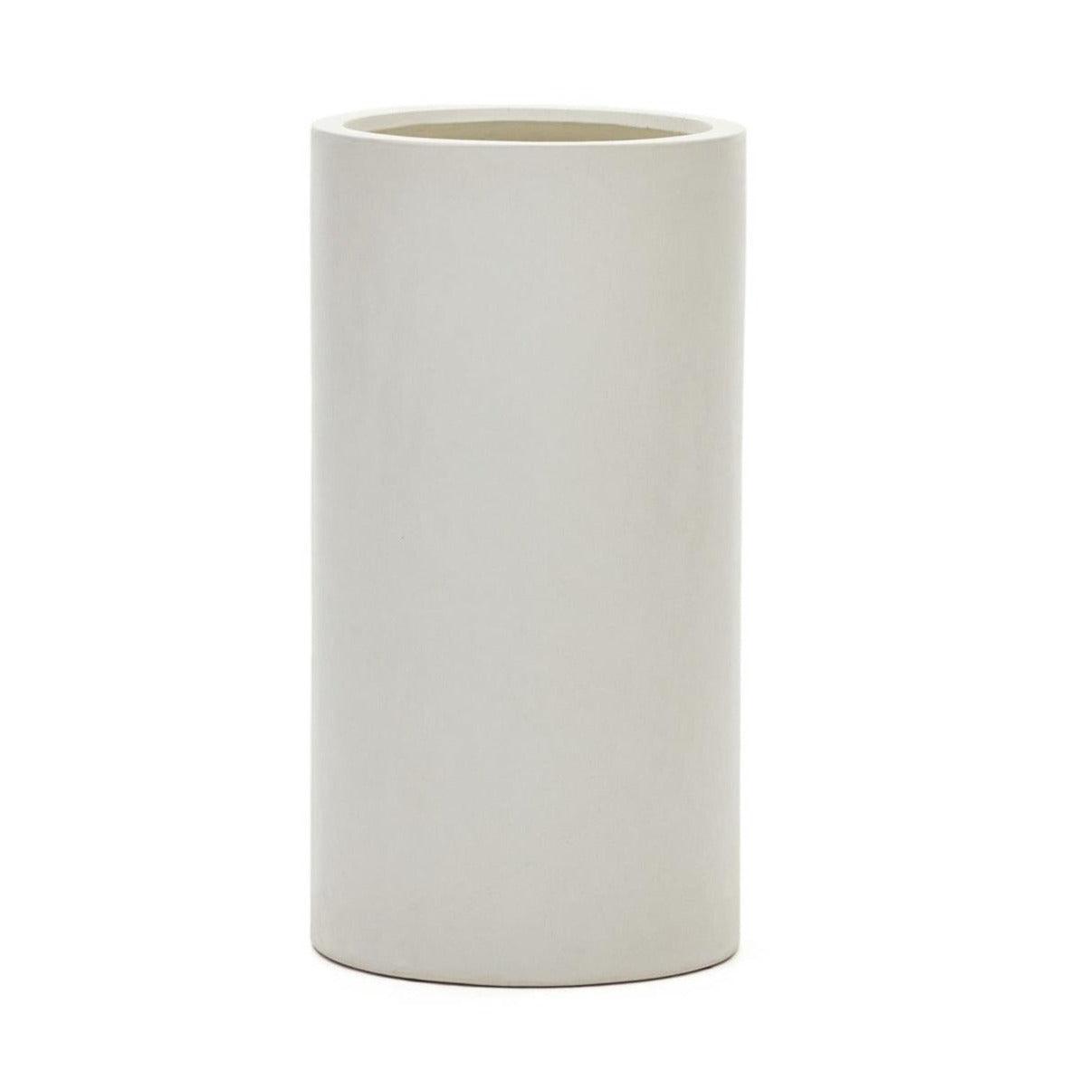 Donica ogrodowa okrągła AIGUABLAVA biały cement La Forma Ø42x80 cm Eye on Design