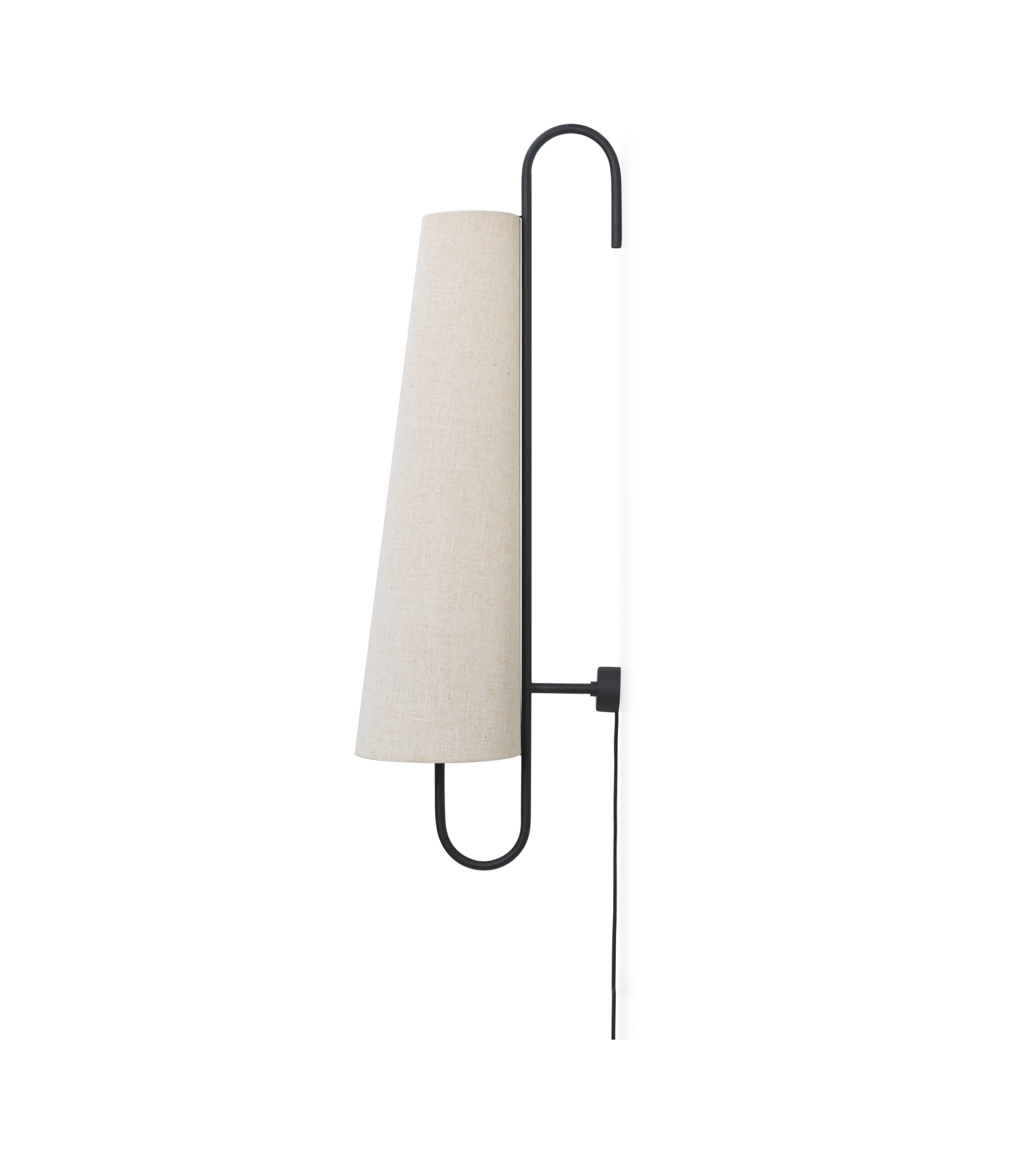 Nástenná lampa ANCORA zlomená biela s čiernym rámom