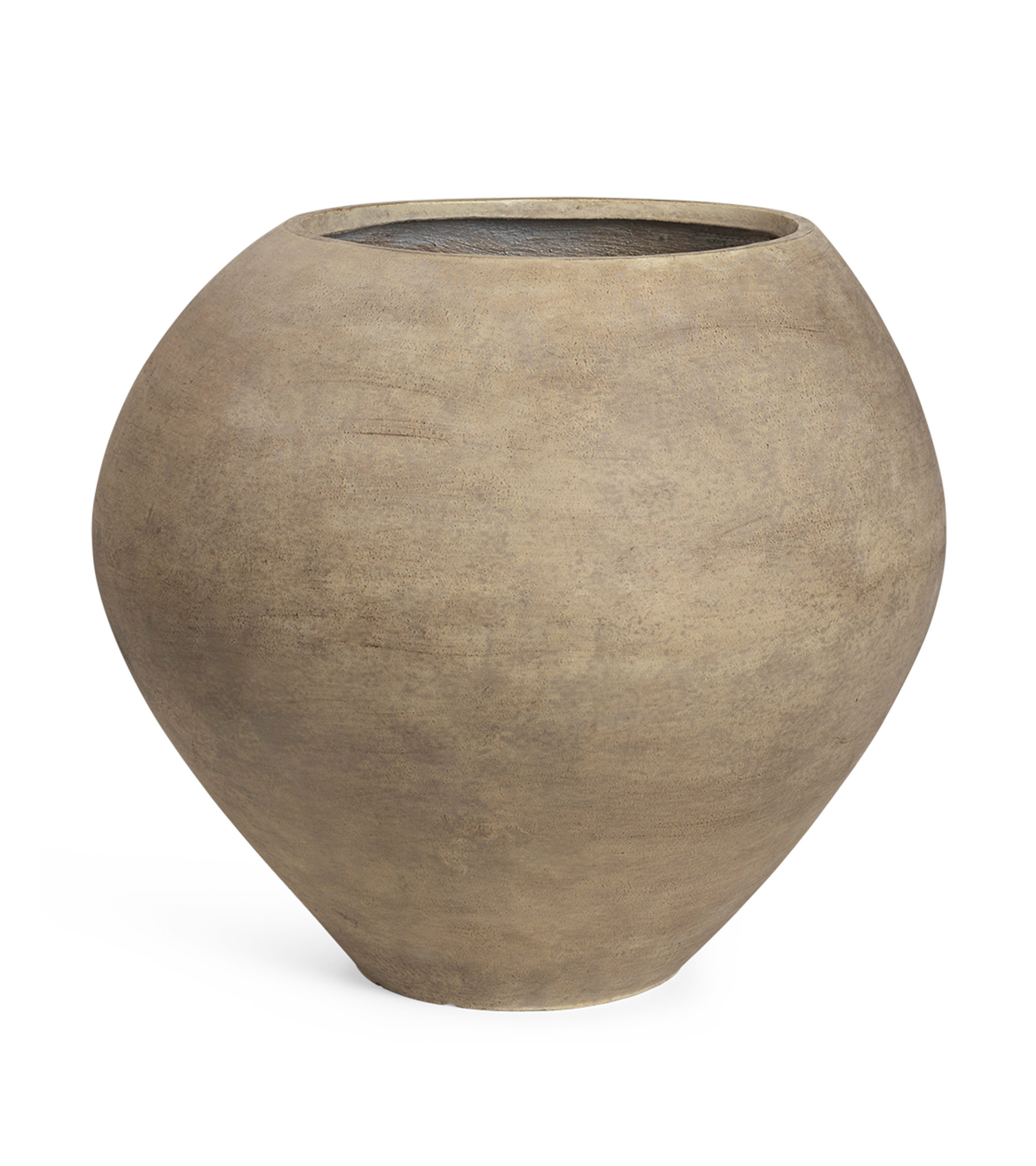 DODU TALL planter brown cement