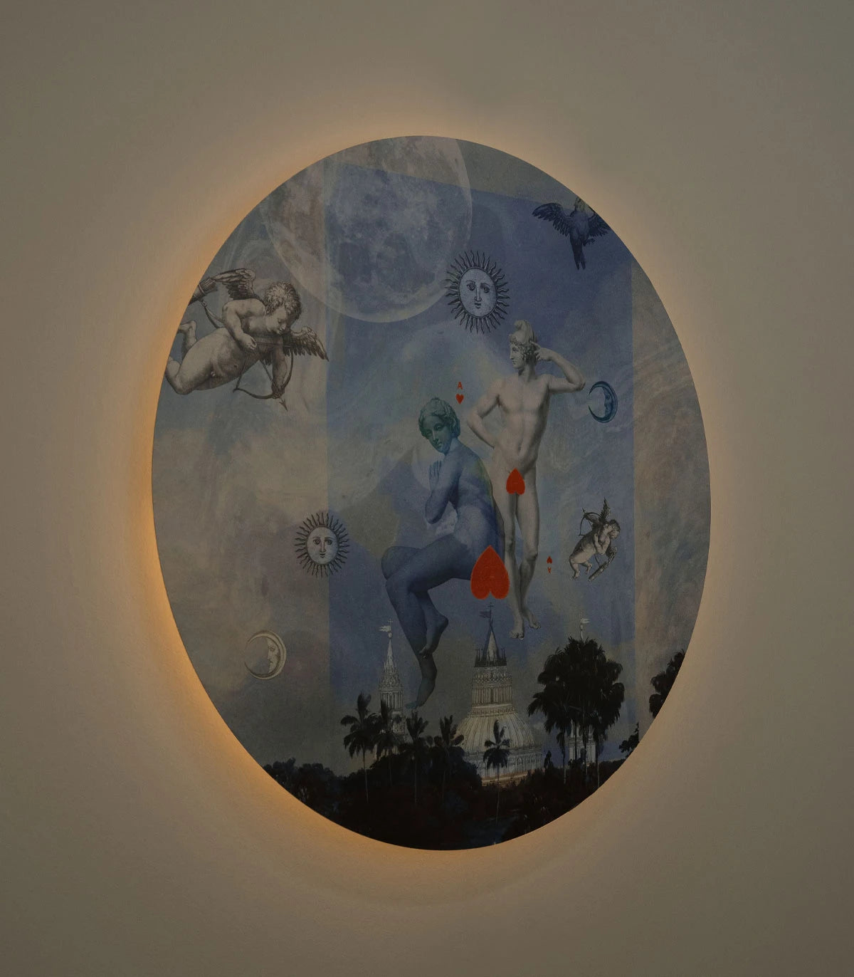 Nástenná lampa DOTS LIGHTING - AMORE modrá