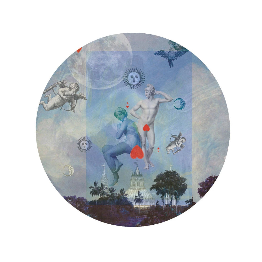 Nástenná lampa DOTS LIGHTING - AMORE modrá