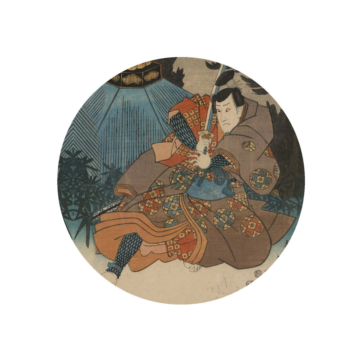 Wall lamp DOTS LIGHTING - WARRIOR ETHOS beige with blue