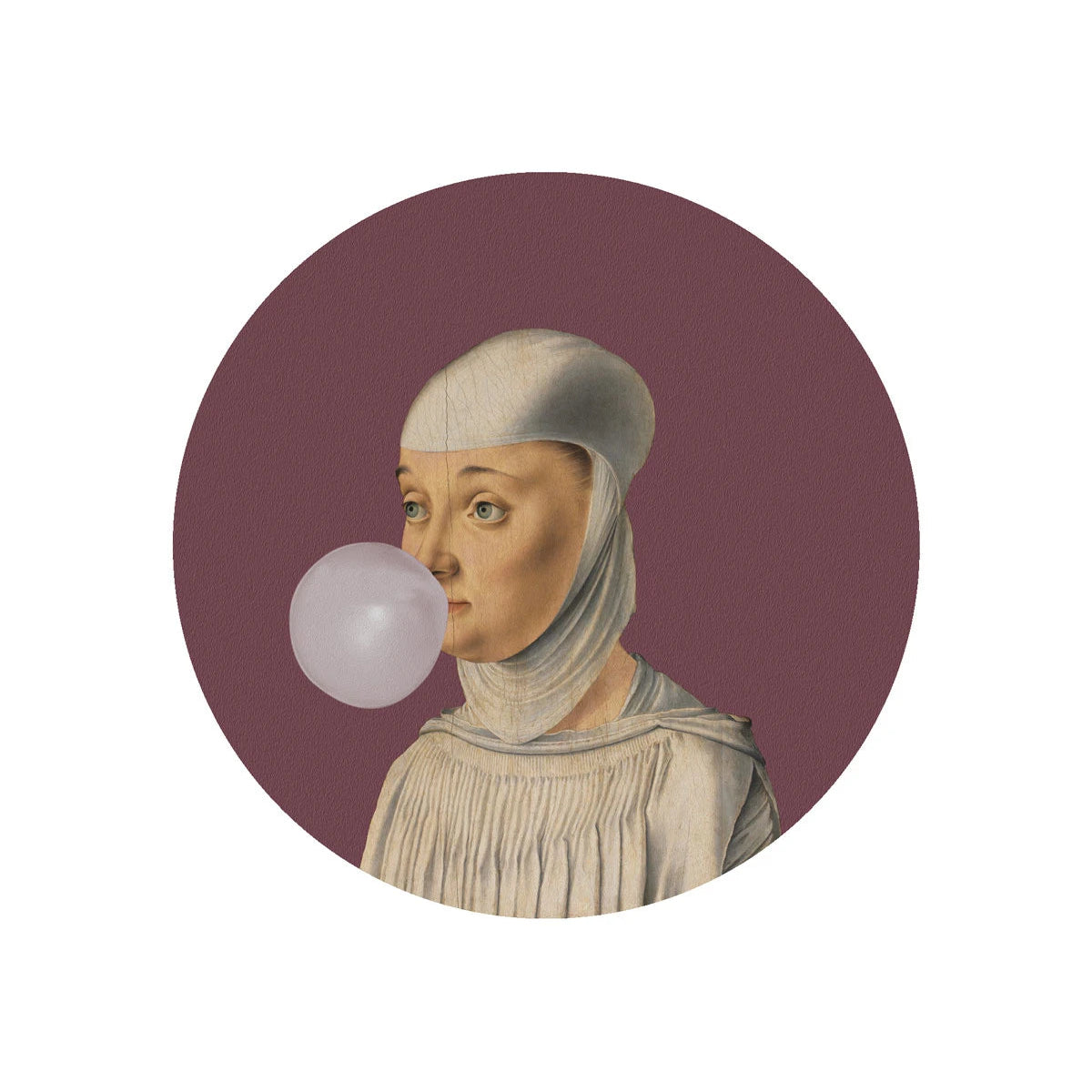 Wall Lamp DOTS LIGHTING - WOMAN WITH BUBBLE GUM dark purple