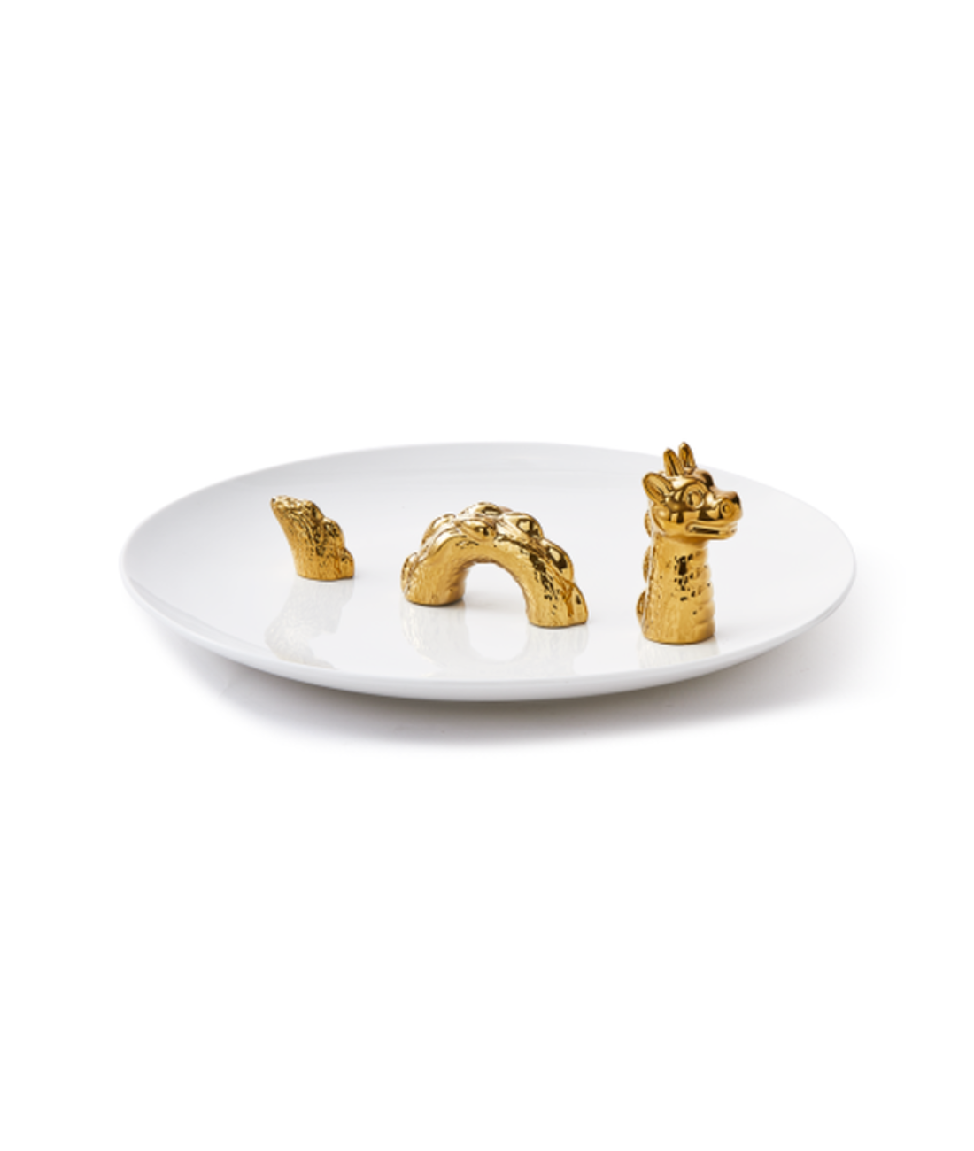 Decorative plate DRAGON gold