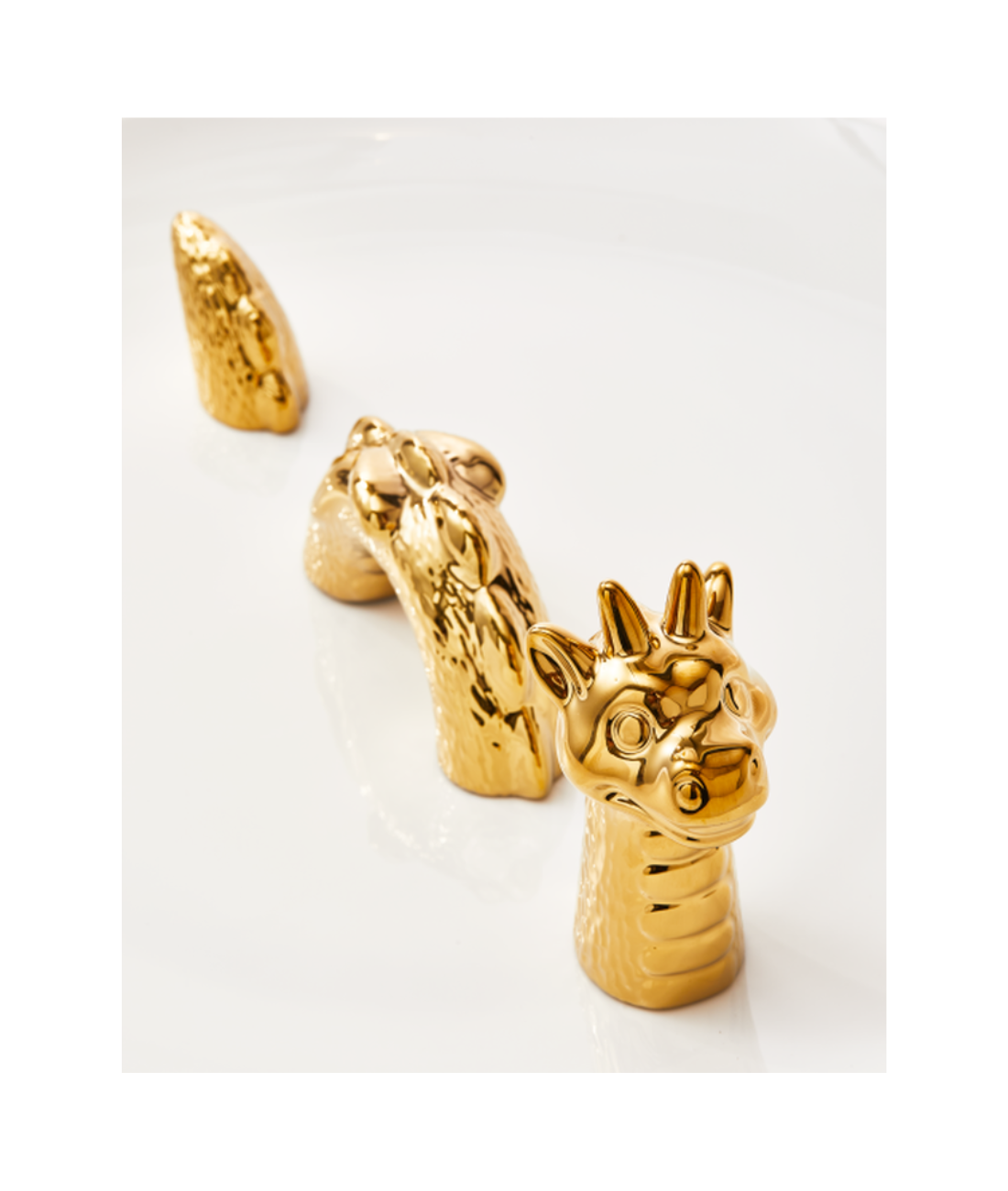 Decorative plate DRAGON gold