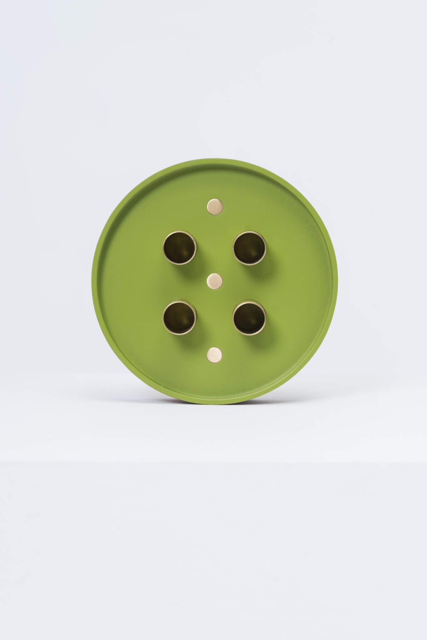 Svietnik OSVETLENIE 4 zelený s mosadzou