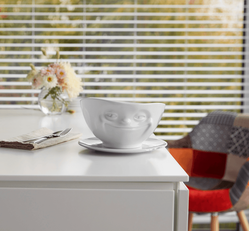 Duża miska GRINNING biały 58products Eye on Design