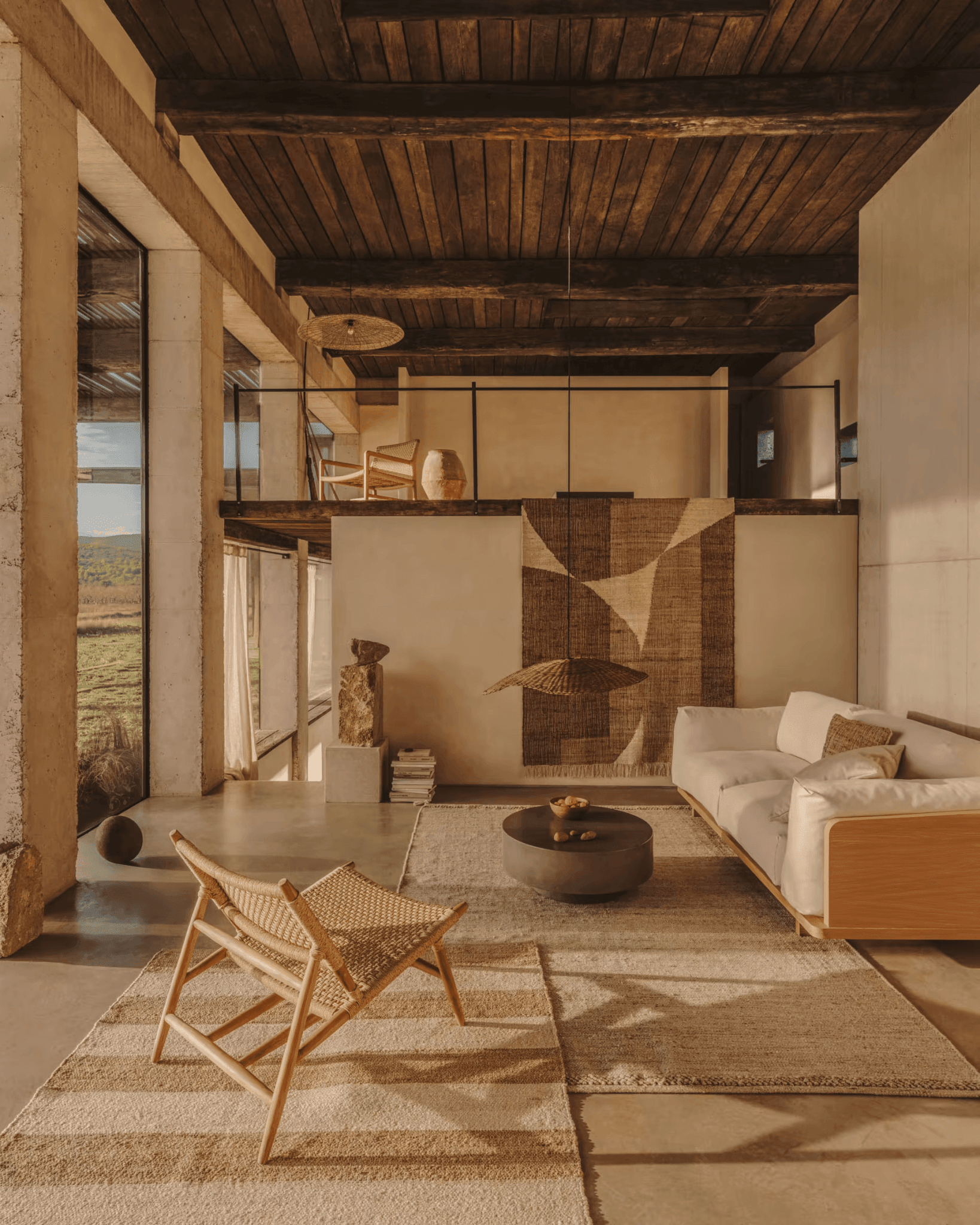 Duży stolik kawowy cementowy GARBET szary La Forma Eye on Design