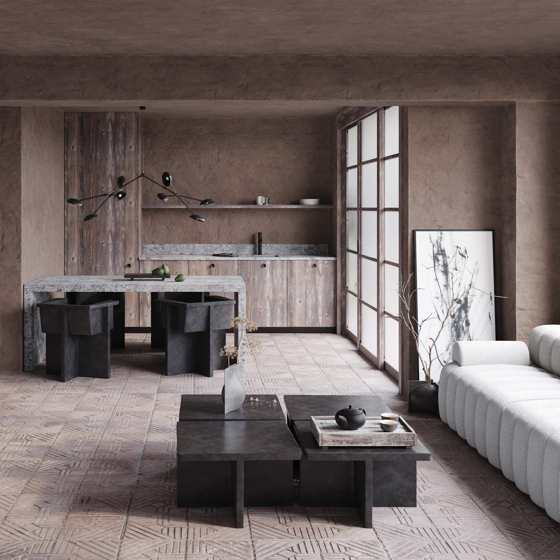 Kreslo BRUTUS kávové