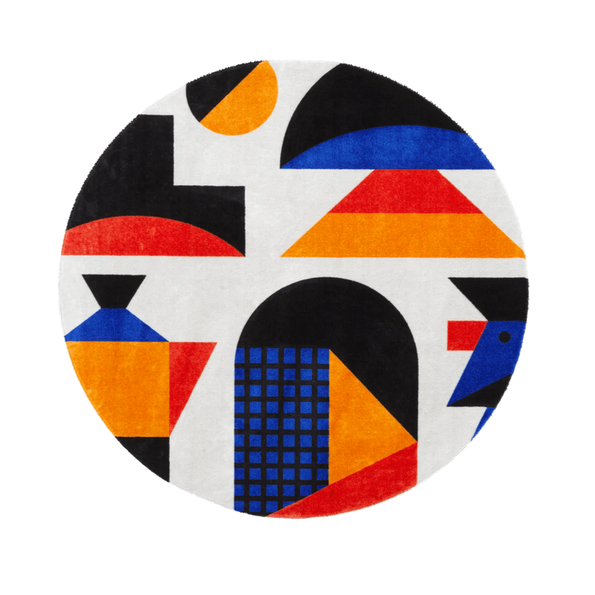 Dywan okrągły ITALIAN VIBES wielokolorowy Qeeboo Eye on Design