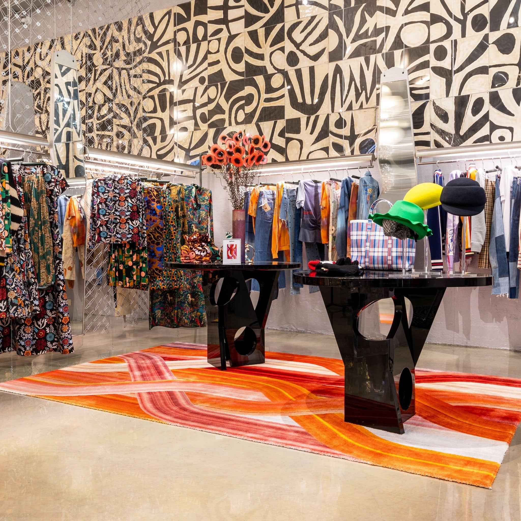 Dywan prostokątny WAVE czerwony Qeeboo Eye on Design