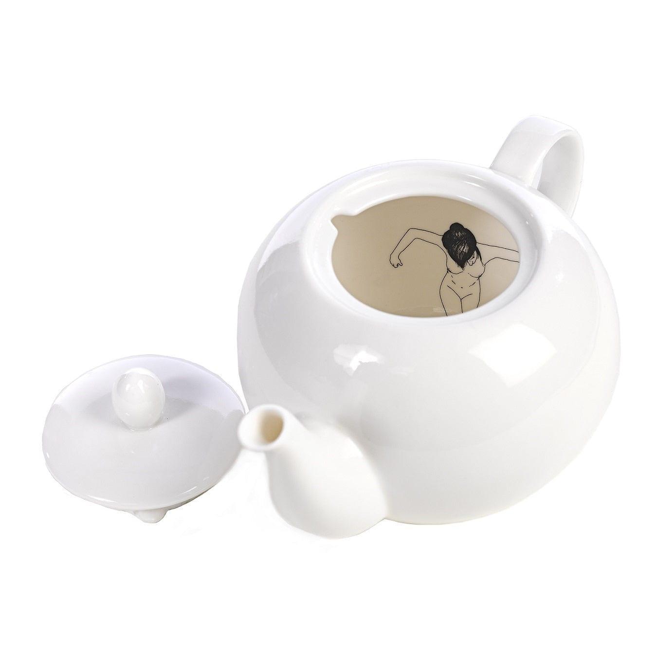 Dzbanek na herbatę UNDRESSED biała porcelana Pols Potten Eye on Design