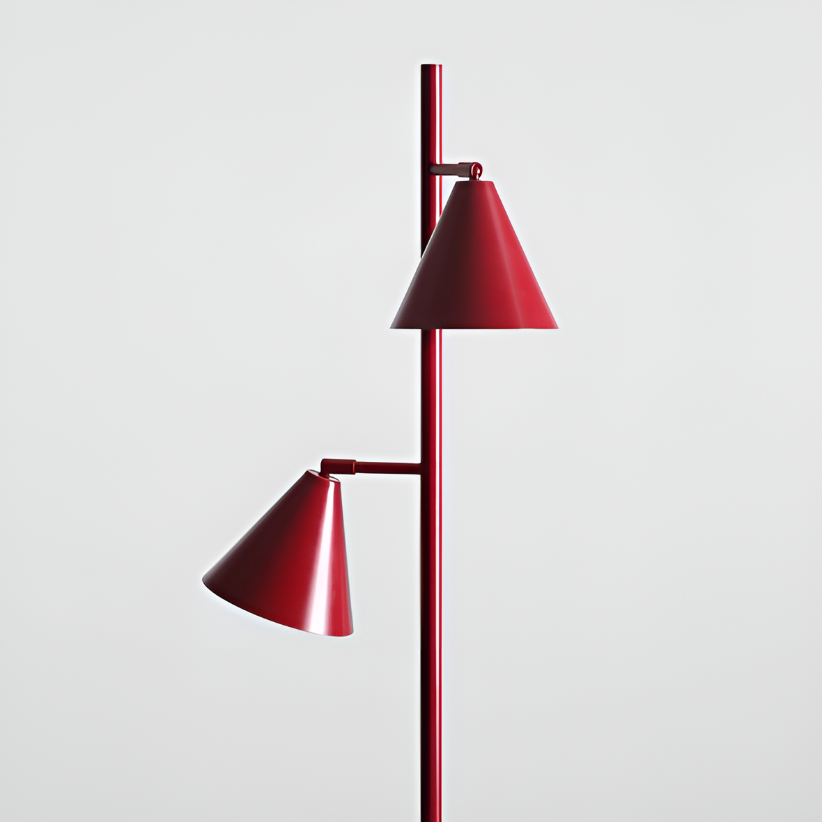 Duo red floor lamp